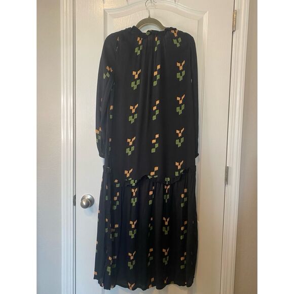 Rachel Pally Black Midi Dress with Floral Accents - Picture 4 of 13